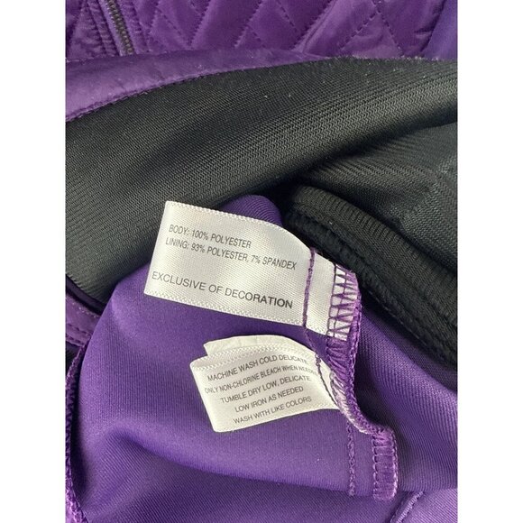 Annika Cutter & Buck Womens Convertible Jacket/Vest M Purple Quilted WeatherTec - Picture 6 of 6